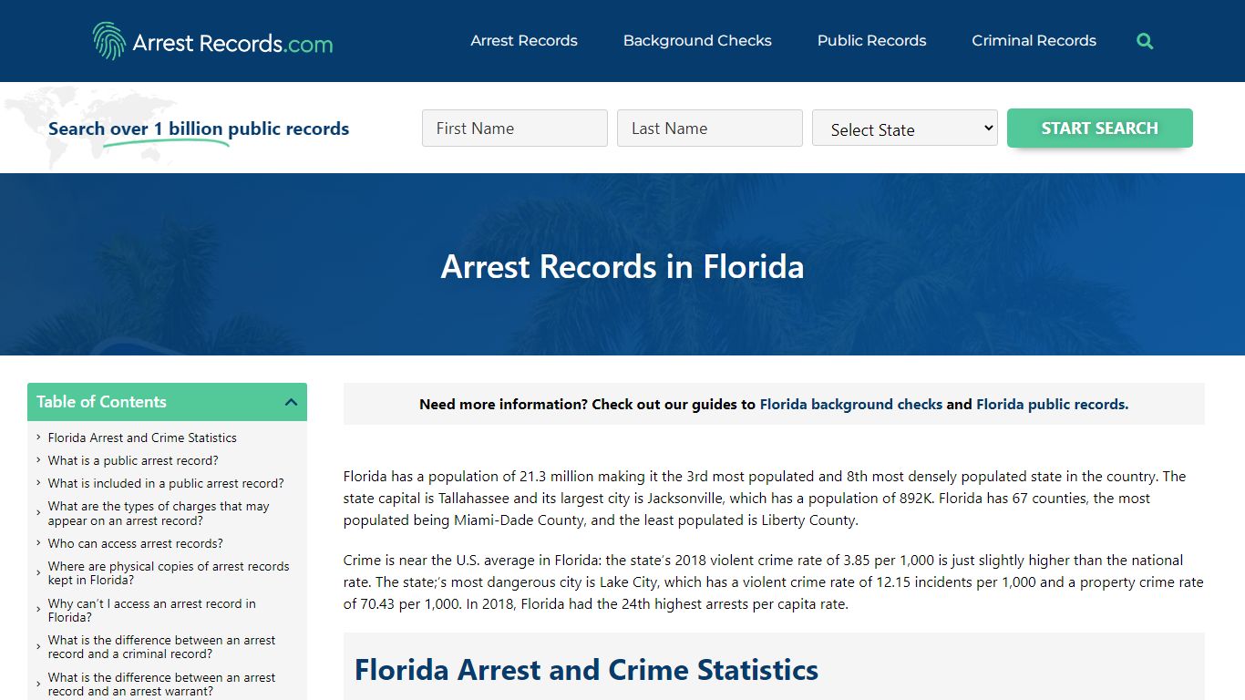 Florida Arrests Records - Criminal, Warrant and Background Check Data ...
